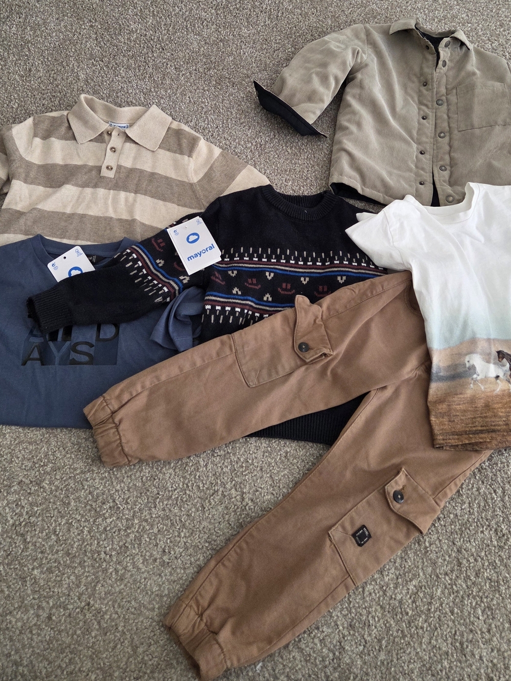 New Boys Mayoral 6 Piece Bundle Sweaters Tops Pant Coat 4